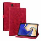 For Samsung Galaxy Tab S4 10.5 SM-T830/T835 Lily Embossed Leather Tablet Case(Red) - 1