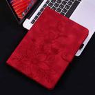 For Samsung Galaxy Tab S4 10.5 SM-T830/T835 Lily Embossed Leather Tablet Case(Red) - 2