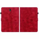 For Samsung Galaxy Tab S4 10.5 SM-T830/T835 Lily Embossed Leather Tablet Case(Red) - 3