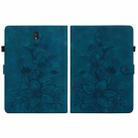 For Samsung Galaxy Tab S4 10.5 SM-T830/T835 Lily Embossed Leather Tablet Case(Dark Blue) - 3