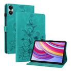 For Xiaomi Redmi Pad Pro 12.1 Lily Embossed Leather Tablet Case(Green) - 1