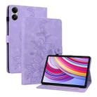 For Xiaomi Redmi Pad Pro 12.1 Lily Embossed Leather Tablet Case(Purple) - 1