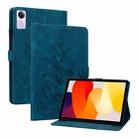 For Xiaomi Redmi Pad SE Lily Embossed Leather Tablet Case(Dark Blue) - 1