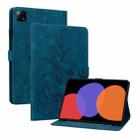 For Xiaomi Pad 6 11.0 2023 Lily Embossed Leather Tablet Case(Dark Blue) - 1