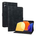 For Xiaomi Redmi Pad 10.61 Lily Embossed Leather Tablet Case(Black) - 1