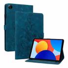 For Xiaomi Redmi Pad SE 8.7 Lily Embossed Leather Tablet Case(Dark Blue) - 1