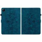 For Xiaomi Redmi Pad SE 8.7 Lily Embossed Leather Tablet Case(Dark Blue) - 3