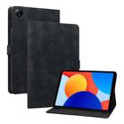 For Xiaomi Redmi Pad SE 8.7 Lily Embossed Leather Tablet Case(Black) - 1