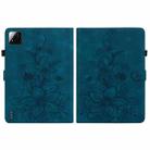 For Xiaomi Pad 7 / Pad 7 Pro Lily Embossed Leather Tablet Case(Dark Blue) - 3