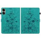 For Redmi Pad 2 / Redmi Pad SE 11 2025 Lily Embossed Leather Tablet Case(Green) - 3