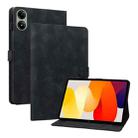 For Redmi Pad 2 / Redmi Pad SE 11 2025 Lily Embossed Leather Tablet Case(Black) - 1