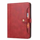 For iPad mini 2024 Calf Texture Double Fold Clasp Horizontal Flip Leather Smart Tablet Case(Red) - 2