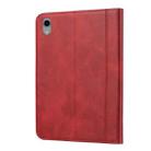 For iPad mini 2024 Calf Texture Double Fold Clasp Horizontal Flip Leather Smart Tablet Case(Red) - 3