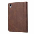 For iPad mini 2024 Calf Texture Double Fold Clasp Horizontal Flip Leather Smart Tablet Case(Brown) - 3