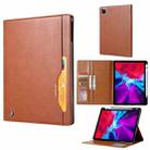 For iPad Pro 13 2024 Knead Skin Texture Horizontal Flip Leather Smart Tablet Case(Brown) - 1