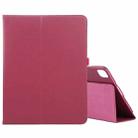 For iPad Pro 11 2024 Litchi Texture Solid Color Leather Tablet Case(Rose Red) - 1