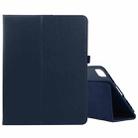 For iPad Pro 13 2024 Litchi Texture Solid Color Leather Tablet Case(Dark Blue) - 1