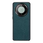 For Huawei Mate 60 Cross Texture PU Leather Phone Case(Dark Green) - 1