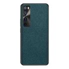 For Huawei nova 7 Pro 5G Cross Texture PU Leather Phone Case(Dark Green) - 1