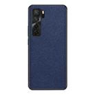 For Huawei nova 7 5G Cross Texture PU Leather Phone Case(Sapphire Blue) - 1