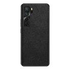 For Huawei nova 7 5G Cross Texture PU Leather Phone Case(Black) - 1