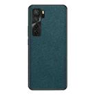 For Huawei nova 7 SE Cross Texture PU Leather Phone Case(Dark Green) - 1