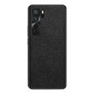 For Huawei nova 7 SE Cross Texture PU Leather Phone Case(Black) - 1