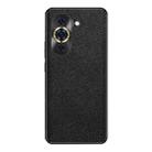 For Huawei nova 10 Pro Cross Texture PU Leather Phone Case(Black) - 1