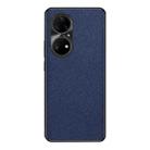 For Huawei P50 Pro Cross Texture PU Leather Phone Case(Sapphire Blue) - 1