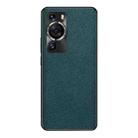 For Huawei P60 / P60 Pro Cross Texture PU Leather Phone Case(Dark Green) - 1