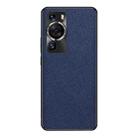 For Huawei P60 / P60 Pro Cross Texture PU Leather Phone Case(Sapphire Blue) - 1