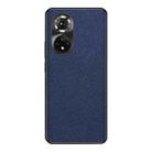 For Honor 50 Pro Cross Texture PU Leather Phone Case(Sapphire Blue) - 1