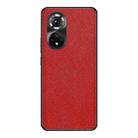 For Honor 50 Pro Cross Texture PU Leather Phone Case(Red) - 1