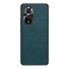 For Honor 50 Cross Texture PU Leather Phone Case(Dark Green) - 1