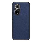 For Honor 50 Cross Texture PU Leather Phone Case(Sapphire Blue) - 1