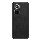 For Honor 50 Cross Texture PU Leather Phone Case(Black) - 1