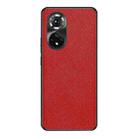 For Honor 50 Cross Texture PU Leather Phone Case(Red) - 1