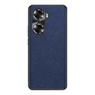 For Honor 60 Pro Cross Texture PU Leather Phone Case(Sapphire Blue) - 1