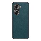 For Honor 60 Cross Texture PU Leather Phone Case(Dark Green) - 1