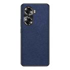 For Honor 60 Cross Texture PU Leather Phone Case(Sapphire Blue) - 1