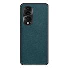 For Honor 80 Pro Cross Texture PU Leather Phone Case(Dark Green) - 1