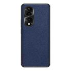 For Honor 80 Pro Cross Texture PU Leather Phone Case(Sapphire Blue) - 1