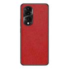 For Honor 80 Pro Cross Texture PU Leather Phone Case(Red) - 1