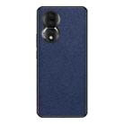 For Honor 80 Cross Texture PU Leather Phone Case(Sapphire Blue) - 1