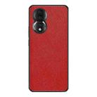 For Honor 80 Cross Texture PU Leather Phone Case(Red) - 1