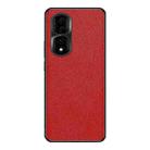 For Honor 90 Pro Cross Texture PU Leather Phone Case(Red) - 1