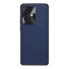 For Honor 100 Cross Texture PU Leather Phone Case(Sapphire Blue) - 1