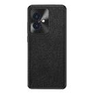 For Honor 100 Cross Texture PU Leather Phone Case(Black) - 1