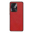 For Honor 100 Cross Texture PU Leather Phone Case(Red) - 1