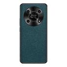 For Honor X40 GT Cross Texture PU Leather Phone Case(Dark Green) - 1